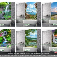 Catalogue 10 mẫu tranh kính thác nước V8