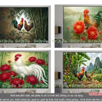 04 mẫu tranh con gà trống MN20