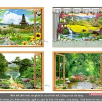 Top 10 mẫu tranh gạch ốp 5D cửa sổ V11
