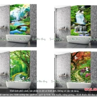 Catalog 04 mẫu tranh kính 5D phòng tắm V1