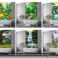 Catalog 06 mẫu tranh kính 5D nhà tắm V4
