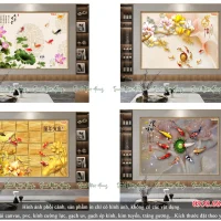 Top 04 mẫu tranh gạch 5D Cửu Ngư V3