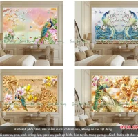 Top 4 mẫu tranh đá 5D chim Công V1