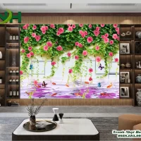 Tranh gạch 3D ốp tường mẫu NH43