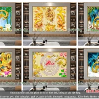Top 15 mẫu tranh kính 5D Rồng Phụng V2