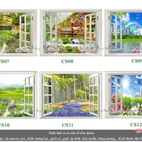Top 06 mẫu tranh gạch kính 5D cửa sổ V1