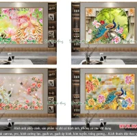 Top 9 mẫu tranh gạch 5D con Công giả ngọc V3