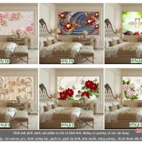 Tổng hợp 06 mẫu tranh gạch kính 5D phòng Ngủ V5