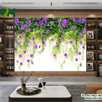 Tranh 3D hoa hồng ốp tường A0157