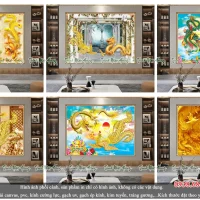 Top 10 mẫu tranh gạch 5D Rồng Phụng V1