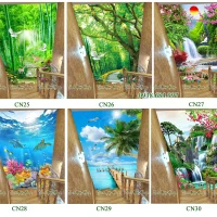 Tổng 10 mẫu tranh gạch kính ốp tường V3