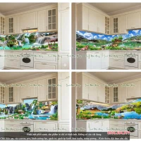 Top 15 mẫu tranh kính 5D bếp chủ đề hoa đẹp V4