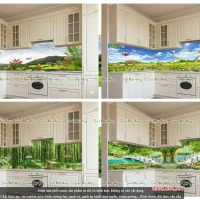 Top 10 mẫu tranh kính ốp bếp hình biển V6