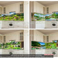 Top 10 mẫu tranh kính bếp Rừng cây V3