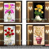 04 mẫu tranh gạch bình hoa TD3D450