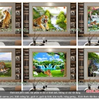Top 14 mẫu tranh gạch kính 5D con Hổ
