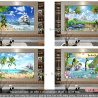 Catalog 10 mẫu tranh kính 5D thuyền vàng V2