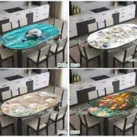 04 mẫu tranh kính 5D mặt bàn oval 682